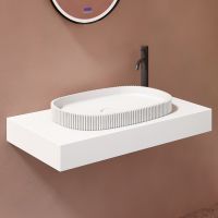 Раковина-чаша Abber Stein 55 Белая арт-AS2601 — фото 2, Раковины накладные