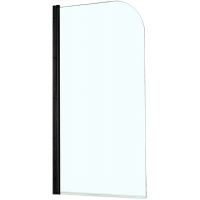 Шторка на ванну Azario Merrit 70 профиль Черный стекло прозрачное арт-NF6211 BLACK — фото 1, Шторки для ванной распашные