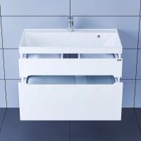 Тумба под раковину СанТа Лондон 80 подвесная Белая арт-224004л — фото 4, Тумбы под раковину