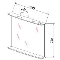 Товар: Зеркало Sanflor Софи 105 с подсветкой Белое матовое арт-С0002225 - фото 5 Зеркало Sanflor Софи 105 с подсветкой Белое матовое арт-С0002225 — фото 5, Зеркала в ванную комнату