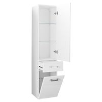 Шкаф пенал Mixline Стив 34 подвесной Белый арт-536805 — фото 2, Пеналы для ванной комнаты