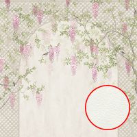 Фреска Ortograf Aurora 34116 Фактура флок FLK Флизелин (5,30*2,70) Коричневый/Розовый/Зеленый, Деревья/Цветы/Птицы арт-34116 (флок FLK) — фото 1, Фрески