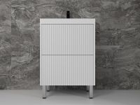 Тумба под раковину Style Line Стокгольм 60 Белый рифленый софт арт-ЛС-00002333 — фото 2, Тумбы под раковину