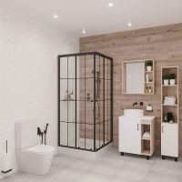 Товар: Душевой уголок Niagara Nova 100х100 NG-0100-14 профиль Черный стекло прозрачное арт-_01001412 - фото 2 Душевой уголок Niagara Nova 100х100 NG-0100-14 профиль Черный стекло прозрачное арт-_01001412 — фото 2, Квадратные душевые уголки