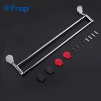 Полотенцедержатель Frap F33 двойной Хром арт-F3309 — фото 6, Полотенцедержатели