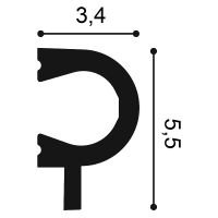 Молдинг Orac Decor 2000x55x34 мм арт-PX169 — фото 2, Молдинги