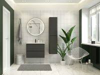 Тумба под раковину Aquanet Эмбер 105 подвесная Черная матовая арт-330470 — фото 8, Тумбы под раковину