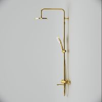 Душевая система AM.PM X-Joy с термостатом Золото арт-F0785A599 — фото 4, Душевые стойки