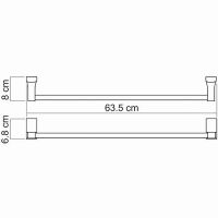 Полотенцедержатель WasserKRAFT Exter Светлая бронза арт-K-5230 — фото 5, Полотенцедержатели