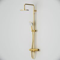 Душевая система AM.PM X-Joy с термостатом Золото арт-F0785A599 — фото 2, Душевые стойки