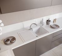 Кухонная мойка Domaci Бьелла DMC-20 арт-GWS-20-331 белая — фото 2, Кухонные мойки