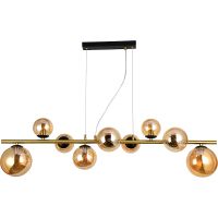 Люстра Artelamp Gemini Янтарная Полированная медь арт-A2243SP-9PB — фото 1, Люстры