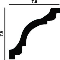 Карниз Перфект 2000x76x76 мм арт-P44 — фото 2, Карнизы