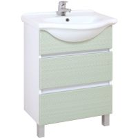 Тумба под раковину Onika Элита 60.13 Олива Белая арт-106121 — фото 1, Тумбы под раковину