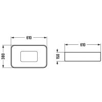 Раковина-чаша Vincea 61 Белая арт-VBS-50460 — фото 3, Раковины накладные