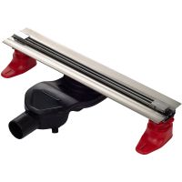 Душевой лоток Berges Super Slim 400 с решеткой Хром матовый арт-090177 — фото 1, Душевые лотки