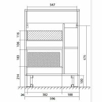 Тумба с раковиной 1MarKa Lido 60Н Белый глянец арт-У83298 — фото 10, Тумбы с раковиной