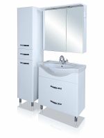 Шкаф пенал Bellezza Анкона 40 L Белый арт-4629605662015 — фото 2, Пеналы для ванной комнаты