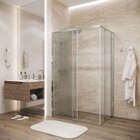 Душевой уголок Grossman Galaxy 130х90 профиль Хром стекло шиншилла арт-120.K33.01.1390.10.02 — фото 2, Прямоугольные душевые уголки