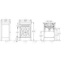 Тумба под раковину Opadiris Палермо 60 Белая матовая арт-00-00006719 — фото 8, Тумбы под раковину