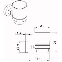 Товар: Стакан для зубных щеток Azario Nessy Хром арт-AZ-73106 - фото 2 Стакан для зубных щеток Azario Nessy Хром арт-AZ-73106 — фото 2, Стаканы для зубных щеток