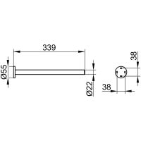 Полотенцедержатель Keuco Plan 14923 370000 Черный матовый арт-14923370000 — фото 4, Полотенцедержатели