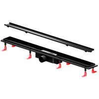 Душевой лоток AM.PM PrimeFlow 90 с Черной матовой решеткой / под плитку Tile арт-W02SC-U11-090-04BM — фото 2, Душевые лотки