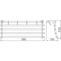 Полка для полотенец Frap Хром арт-F806 — фото 2, Полки для полотенец