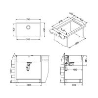 Товар: Кухонная мойка Alveus Quadrix 60 BRS-90 790x450x200 Брашированная сталь арт-1092477 - фото 4 Кухонная мойка Alveus Quadrix 60 BRS-90 790x450x200 Брашированная сталь арт-1092477 — фото 4, Кухонные мойки