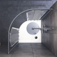 Душевой уголок AM.PM Gem Профиль матовый хром, стекло прозрачное арт-W90G-401-100WT — фото 4, Душевые уголки четверть круга