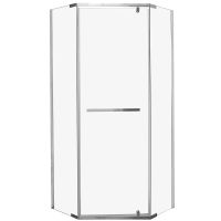 Душевой уголок Ceruttispa 100x100 профиль Хром стекло прозрачное арт-CHIKA ZP101T — фото 1, Душевые уголки трапеция