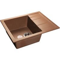 Кухонная мойка GranFest Quadro GF-Q650L Терракот арт-Q-650 L тер — фото 1, Кухонные мойки