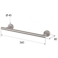 Полотенцедержатель Remer X-Style Inox Нержавеющая сталь арт-SSXI40L30 — фото 2, Полотенцедержатели