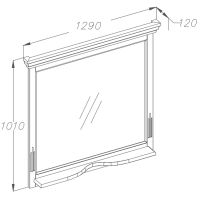 Зеркало Opadiris Риспекто 120 Белое матовое с выключателем арт-00-00007051 — фото 7, Зеркала в ванную комнату