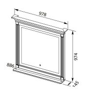 Зеркало Aquanet Селена 105 с подсветкой с сенсорным выключателем Белое арт-201647 — фото 7, Зеркала в ванную комнату