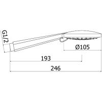 Ручной душ Paffoni Brio Хром арт-ZDOC104CR — фото 2, Лейки для душа