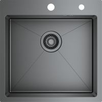 Кухонная мойка Raglo 50 Графит матовый арт-R700.5050.09 — фото 1, товары