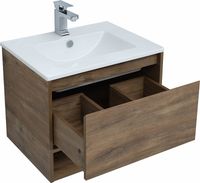 Тумба с раковиной STWORKI Карлстад 60 подвесная Дуб рустикальный арт-418855 — фото 9, Тумбы с раковиной