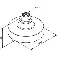 Верхний душ Damixa Kudos Petite Хром арт-765560000 — фото 2, Верхние души
