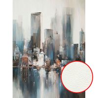 Фреска Ortograf Небоскребы 33122 Фактура флок FLK Флизелин (2*2,7) Серый/Бежевый/Синий, Город/Живопись арт-33122 (флок FLK) — фото 1, Фрески