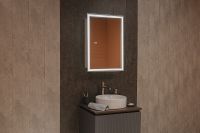 Зеркальный шкаф Silver Mirrors Киото-2 Flip 50 с подсветкой Белый арт-LED-00002681 — фото 4, Зеркальные шкафы в ванную