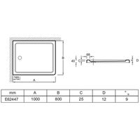 Душевой поддон из материала Flight Jacob Delafon Flight 100x80 прямоугольный Белый арт-E62447-00 — фото 12, Акриловые душевые поддоны