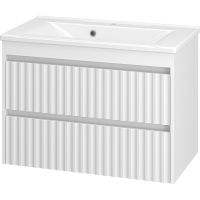 Тумба с раковиной Brevita Balaton 80 подвесная Белая матовая арт-УТ000014506 — фото 2, Тумбы с раковиной