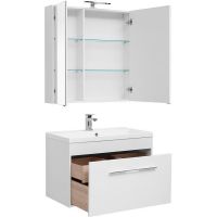Комплект мебели для ванной Aquanet Августа 90 подвесной Белый арт-287685 — фото 2, Комплекты мебели для ванной