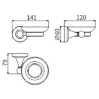 Мыльница CeramaLux Luxury Черная Золото арт-57504 — фото 2, Мыльницы