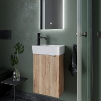 Тумба под раковину Sancos Mini 37 L подвесная Дуб Галифакс натуральный арт-MN35EGL — фото 3, Тумбы под раковину