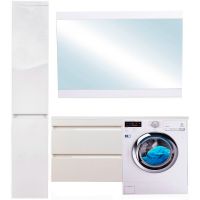 Тумба под раковину Style Line Даллас Люкс Plus 140 L подвесная Белый глянец арт-СС-00002337 — фото 6, Тумбы под раковину