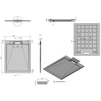 Душевой поддон из искусственного камня Esbano Luxe ESP-LX108B 100x80 ESPLX 108B Черный матовый арт-ESPLX108B — фото 5, Душевые поддоны из искусственного камня