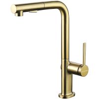 Смеситель для кухни Paulmark Neo Брашированное золото арт-Ne214419-BG — фото 1, Смесители для кухни