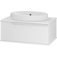 Тумба с раковиной Brevita Savoy 80 подвесная Белая матовая арт-УТ000014904 — фото 1, Тумбы с раковиной